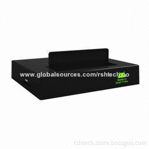 Best Selling TV Box Quad-core Android Media Player, Supports 2.5-inch Data Hard Disk Connection